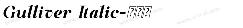 Gulliver Italic字体转换